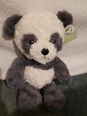 Plush Panda Stuffed Animal - Gray and Cream